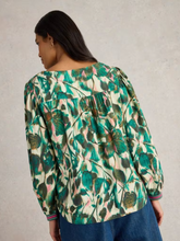 Load image into Gallery viewer, WHITE STUFF&lt;BR&gt;
Angie Top&lt;BR&gt;
Green&lt;BR&gt;
