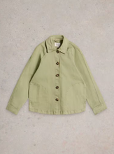Load image into Gallery viewer, WHITE STUFF&lt;BR&gt;
Eden Denim Jacket&lt;BR&gt;
Green&lt;BR&gt;
