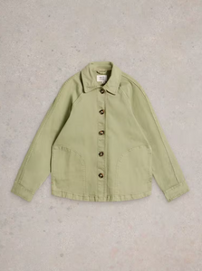 WHITE STUFF<BR>
Eden Denim Jacket<BR>
Green<BR>