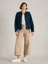 Load image into Gallery viewer, WHITE STUFF&lt;BR&gt;
Denim Utility Jacket&lt;BR&gt;
Navy&lt;BR&gt;
