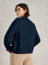 Load image into Gallery viewer, WHITE STUFF&lt;BR&gt;
Denim Utility Jacket&lt;BR&gt;
Navy&lt;BR&gt;
