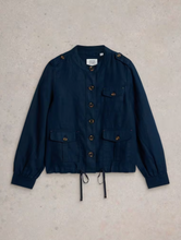 Load image into Gallery viewer, WHITE STUFF&lt;BR&gt;
Denim Utility Jacket&lt;BR&gt;
Navy&lt;BR&gt;
