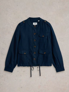 WHITE STUFF<BR>
Denim Utility Jacket<BR>
Navy<BR>