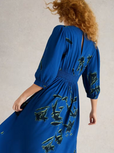 Load image into Gallery viewer, WHITE STUFF&lt;BR&gt;
Lucy Midi Dress&lt;BR&gt;
Blue&lt;BR&gt;
