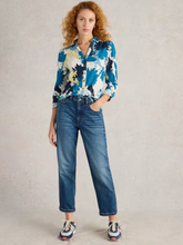 Load image into Gallery viewer, WHITE STUFF&lt;BR&gt;
Annie Jersey Shirt&lt;BR&gt;
White Multi&lt;BR&gt;

