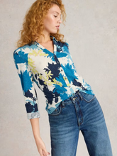 Load image into Gallery viewer, WHITE STUFF&lt;BR&gt;
Annie Jersey Shirt&lt;BR&gt;
White Multi&lt;BR&gt;
