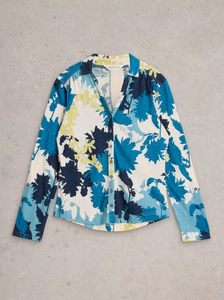 WHITE STUFF<BR>
Annie Jersey Shirt<BR>
White Multi<BR>