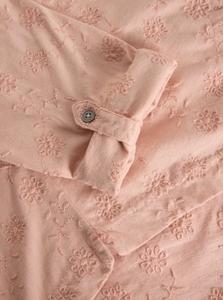 WHITE STUFF<BR>
Annie Broderie Jersey Shirt<BR>
Pink<BR>
