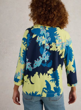 Load image into Gallery viewer, WHITE STUFF&lt;BR&gt;
Demi Dolman Tee&lt;BR&gt;
Yellow Print&lt;BR&gt;
