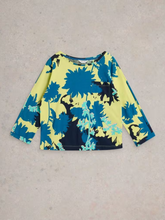 Load image into Gallery viewer, WHITE STUFF&lt;BR&gt;
Demi Dolman Tee&lt;BR&gt;
Yellow Print&lt;BR&gt;
