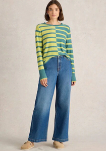 WHITE STUFF<BR>
Emma Jumper<BR>
Blue, Lime<BR>