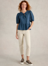 Load image into Gallery viewer, WHITE STUFF&lt;BR&gt;
Gina Tie Top&lt;BR&gt;
French Navy&lt;BR&gt;
