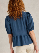 Load image into Gallery viewer, WHITE STUFF&lt;BR&gt;
Gina Tie Top&lt;BR&gt;
French Navy&lt;BR&gt;
