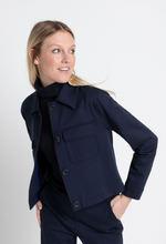 Load image into Gallery viewer, MORE AND MORE&lt;BR&gt;
Jersey Jacket&lt;BR&gt;
Marine&lt;BR&gt;
