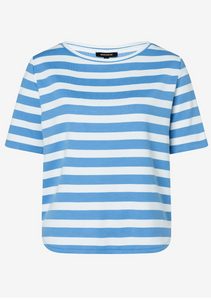 MORE AND MORE<BR>
Striped Shirt Top<BR>
Blue/White<BR>