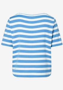 MORE AND MORE<BR>
Striped Shirt Top<BR>
Blue/White<BR>