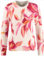Load image into Gallery viewer, GERRY WEBER&lt;BR&gt;
Ripped Knit with Flower Pattern&lt;BR&gt;
Pink/White&lt;BR&gt;
