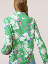 Load image into Gallery viewer, TAIFUN&lt;BR&gt;
Viscose/Linen Blouse&lt;BR&gt;
Green&lt;BR&gt;
