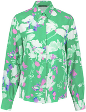Load image into Gallery viewer, TAIFUN&lt;BR&gt;
Viscose/Linen Blouse&lt;BR&gt;
Green&lt;BR&gt;
