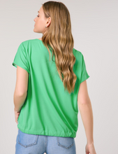 Load image into Gallery viewer, TAIFUN&lt;BR&gt;
Print Blouse with Drawstring&lt;BR&gt;
Green&lt;BR&gt;
