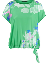 Load image into Gallery viewer, TAIFUN&lt;BR&gt;
Print Blouse with Drawstring&lt;BR&gt;
Green&lt;BR&gt;
