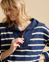 Load image into Gallery viewer, BRAKEBURN&lt;BR&gt;
Quarter Zip Sweatshirt&lt;BR&gt;
Navy/White&lt;BR&gt;
