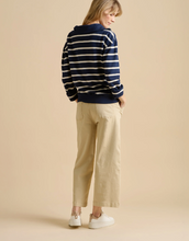 Load image into Gallery viewer, BRAKEBURN&lt;BR&gt;
Quarter Zip Sweatshirt&lt;BR&gt;
Navy/White&lt;BR&gt;
