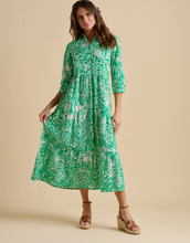 Load image into Gallery viewer, BRAKEBURN&lt;BR&gt;
WildFlower Dress&lt;BR&gt;
Green/White&lt;BR&gt;
