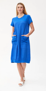 PERUZZI<BR>
Raised Pocket Dress<BR>
Cobalt<BR>
