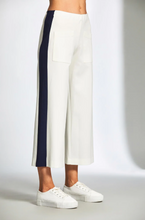 Load image into Gallery viewer, PERUZZI&lt;BR&gt;
Side Stripe Crop Trousers&lt;BR&gt;
Navy/Cream&lt;BR&gt;
