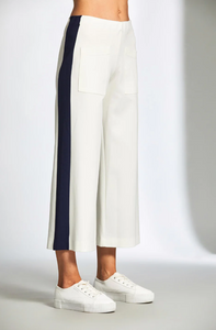 PERUZZI<BR>
Side Stripe Crop Trousers<BR>
Navy/Cream<BR>
