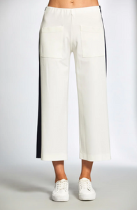 PERUZZI<BR>
Side Stripe Crop Trousers<BR>
Navy/Cream<BR>
