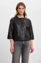 Load image into Gallery viewer, RINO AND PELLE&lt;BR&gt;
Abou Faux Leather Jacket&lt;BR&gt;
Birch, Black&lt;BR&gt;
