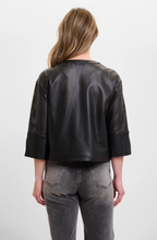 Load image into Gallery viewer, RINO AND PELLE&lt;BR&gt;
Abou Faux Leather Jacket&lt;BR&gt;
Birch, Black&lt;BR&gt;
