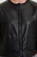 Load image into Gallery viewer, RINO AND PELLE&lt;BR&gt;
Abou Faux Leather Jacket&lt;BR&gt;
Birch, Black&lt;BR&gt;
