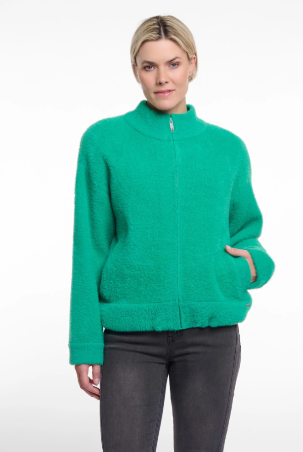 RINO AND PELLE<BR>
Benja Knit Jacket<BR>
Green<BR>