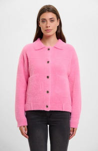 RINO AND PELLE<BR>
Bubbly Knit Jacket<BR>
Khaki, Pink<BR>
