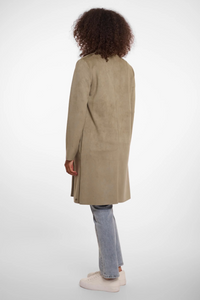 RINO AND PELLE<BR>
Mirola Suedette Jacket<BR>
Khaki<BR>