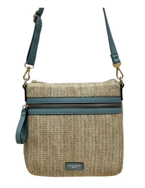 DAVID JONES<BR>
Straw Bag<BR>
Blue<BR>