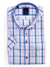 Load image into Gallery viewer, ANDRE&lt;BR&gt;
Bremen Shirt&lt;BR&gt;
Pink, Sage&lt;BR&gt;

