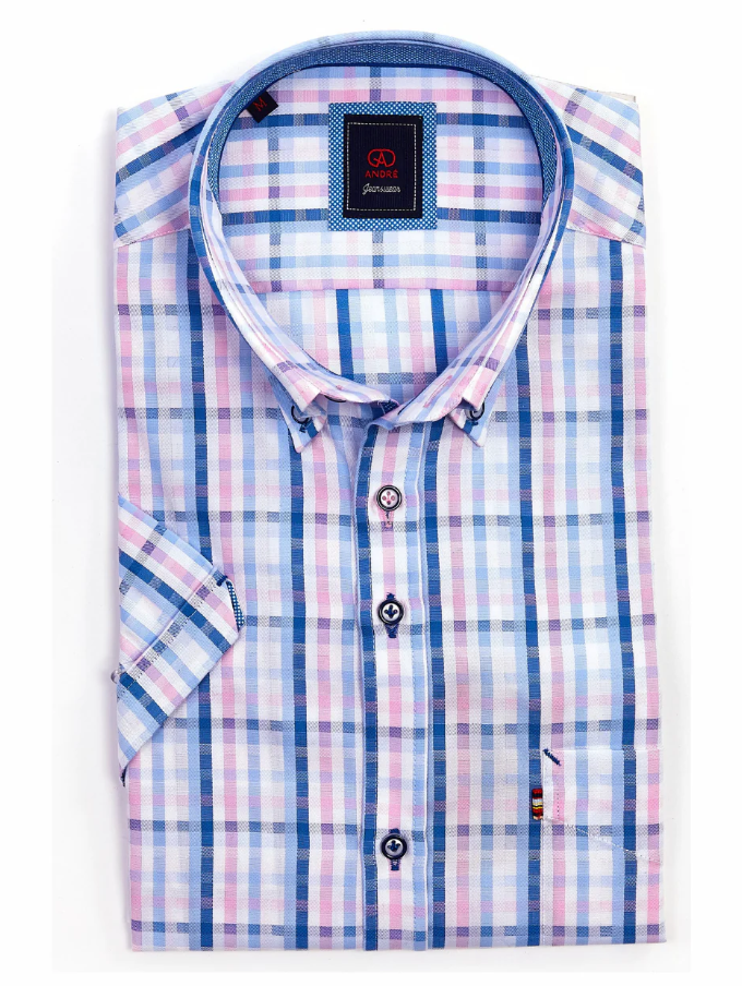 ANDRE<BR>
Bremen Shirt<BR>
Pink, Sage<BR>