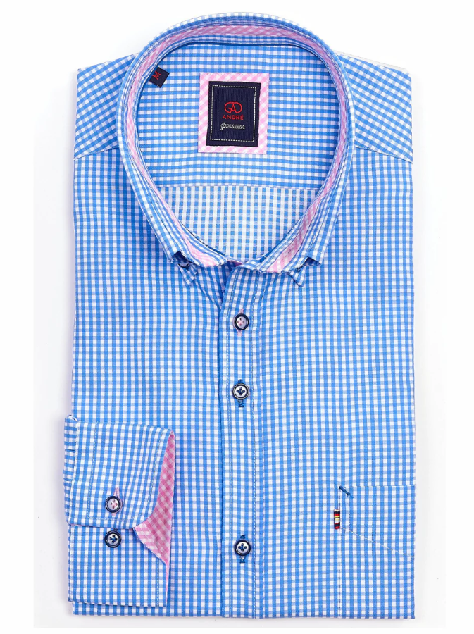 ANDRE MENSWEAR<BR>
Koln Shirt<BR>
Blue, Navy<BR>