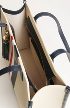 Load image into Gallery viewer, ALICE WHEELERS&lt;BR&gt;
Amalfi Stripe Tot Bag&lt;BR&gt;
Navy&lt;BR&gt;
