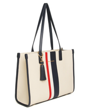 Load image into Gallery viewer, ALICE WHEELERS&lt;BR&gt;
Amalfi Stripe Tot Bag&lt;BR&gt;
Navy&lt;BR&gt;

