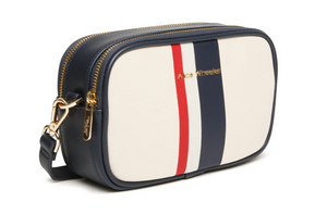 ALICE WHEELER<BR>
Madrid Stripe Bag<BR>
Navy<BR>