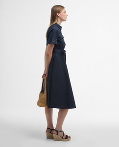BARBOUR<BR>
Ivy Midi Dress<BR>
Navy<BR>