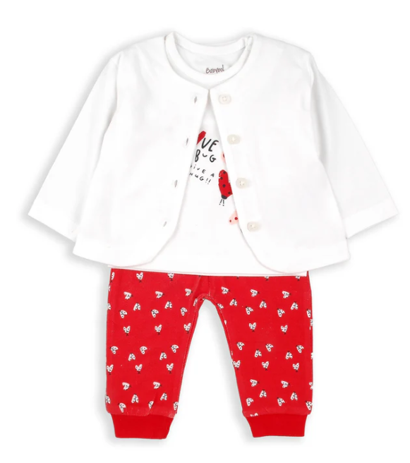 BABYBOL<BR>
2 Piece Set LadyBug<BR>
Red<BR>
