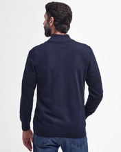 Load image into Gallery viewer, BARBOUR&lt;BR&gt;
Cotton Half Zip Jumper&lt;BR&gt;
Navy, VIntage Teal&lt;BR&gt;
