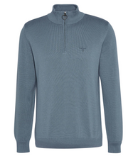 Load image into Gallery viewer, BARBOUR&lt;BR&gt;
Cotton Half Zip Jumper&lt;BR&gt;
Navy, VIntage Teal&lt;BR&gt;
