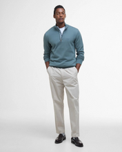 Load image into Gallery viewer, BARBOUR&lt;BR&gt;
Cotton Half Zip Jumper&lt;BR&gt;
Navy, VIntage Teal&lt;BR&gt;
